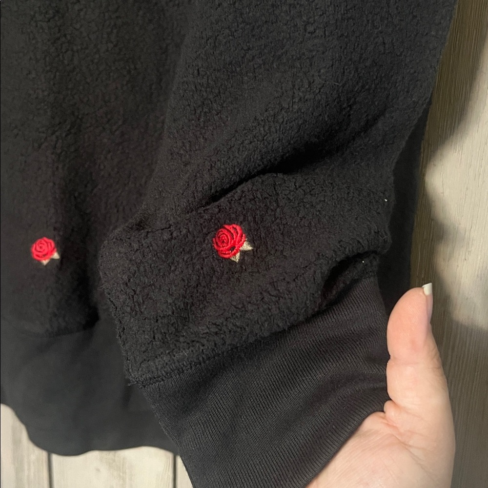 Embroidered Fuzzy Sweatshirt - Picture 2 of 4